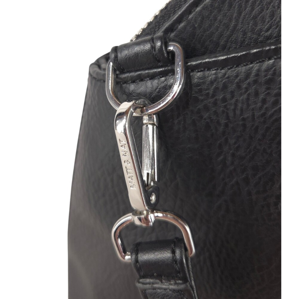 Matt & Nat Vegan Leather Large Satchel Handbag Black $165 - Picture 4 of 14